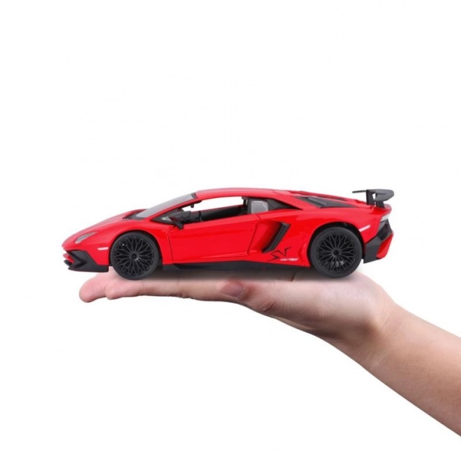 Kovový model Bburago Lamborghini Aventador červený 1:24