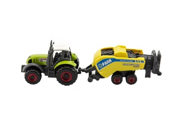 Sada farma zemědělské stroje 6ks plast/kov asst 4 druhy v krabici 21x27x5,5cm