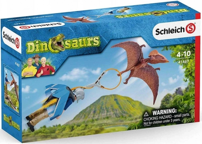 Schleich 41467 Pościg z Plecakiem Odrzutowym JetPack Dinosaurs