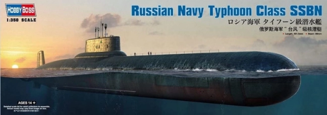 Model k sestavení ruské SSBN třídy Typhoon