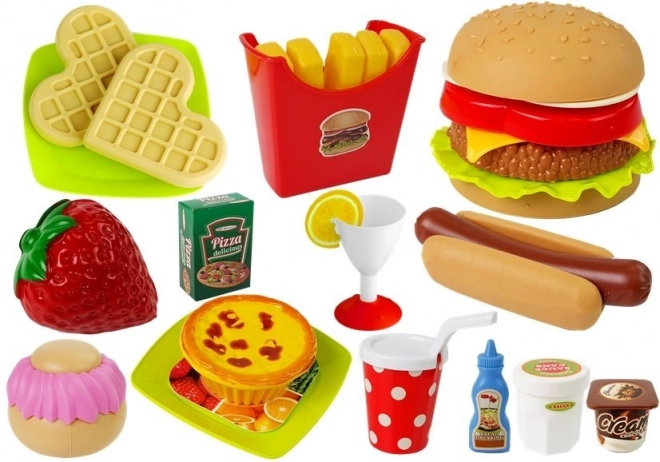 Fast Food Hamburger Set