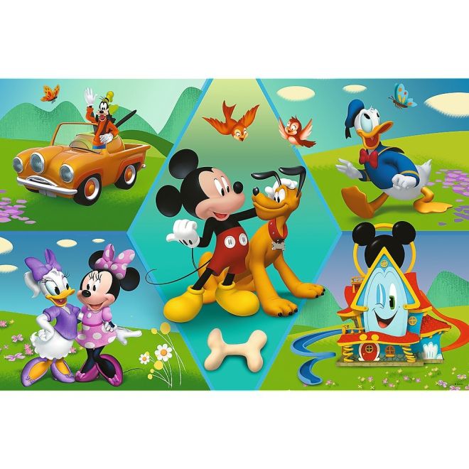 Puzzle 60 dílků XXL Super Shape S Mickeym je to vždycky zábava!
