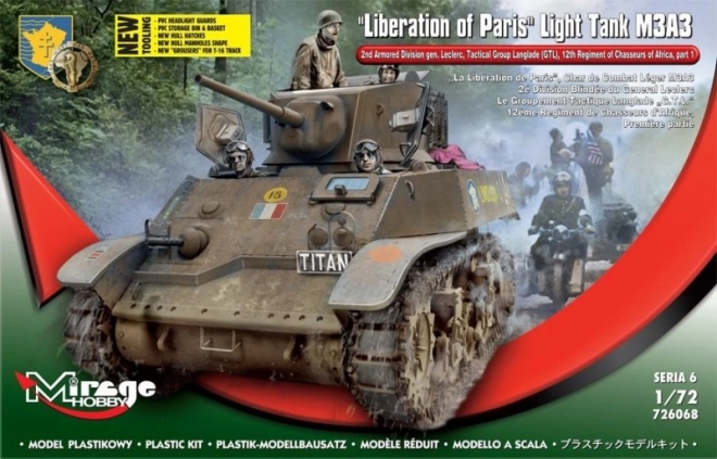 Stuart M3A3 Liberation Paris plastikový model