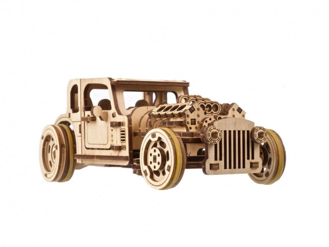 Ugears 3D dřevěné mechanické puzzle The Hot Rod Furious