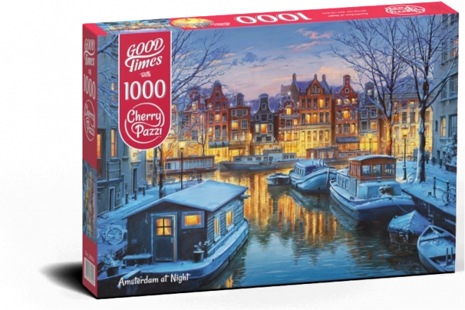 Puzzle Amsterdam v noci 1000 dílků