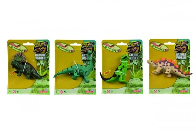 Gumový strečový dinosaurus, 4 druhy