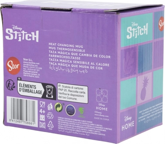 Keramický hrnek s měnícím se motivem Stitch