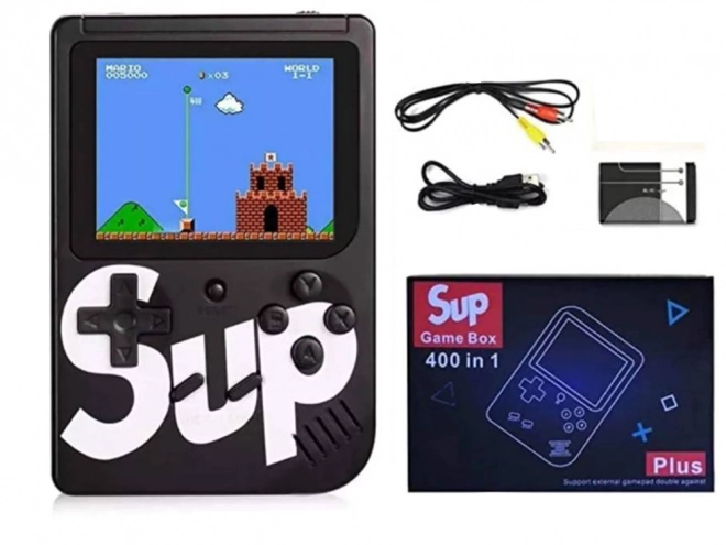 Přenosná retro herní konzole s 400 hrami