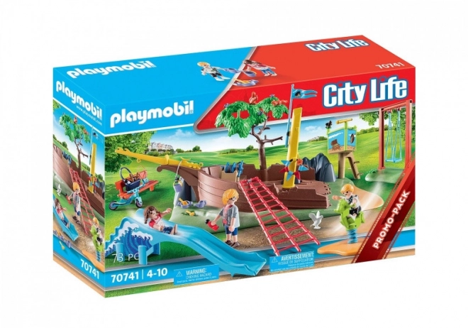 PLAYMOBIL® City Life 70741 Dětské hřiště s vrakem lodi