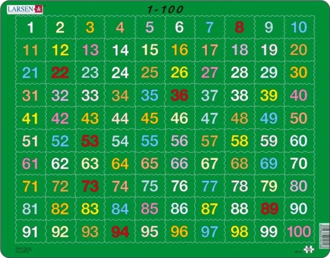 Larsen vzdělávací puzzle počítání do 100