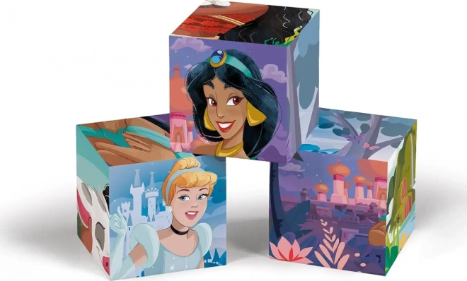 CLEMENTONI Obrázkové kostky Disney princezny, 12 kostek