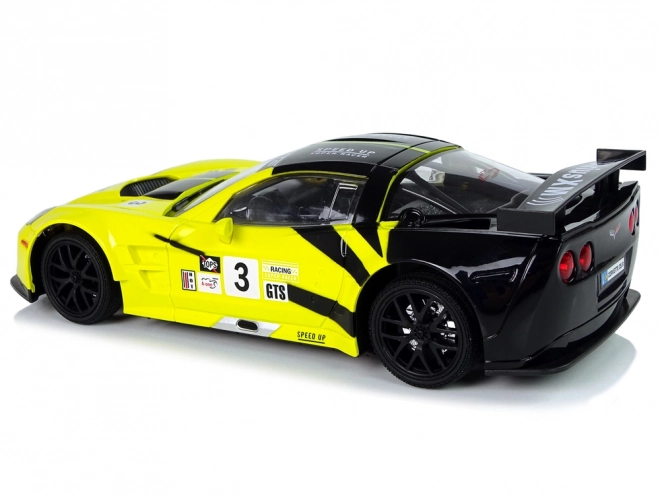 Závodní sportovní auto R/C 1:18 Corvette C6.R žlutá 2.4 G světla