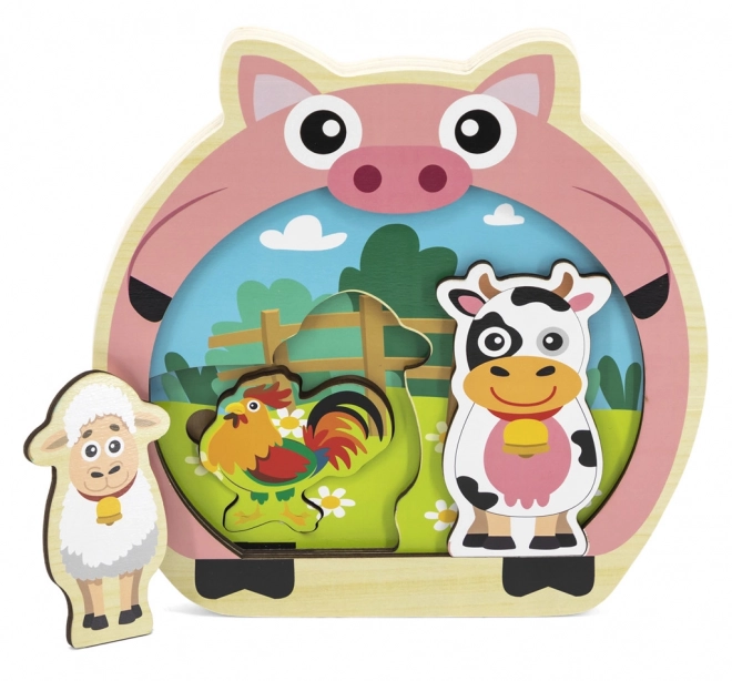 Vkládací puzzle Farma