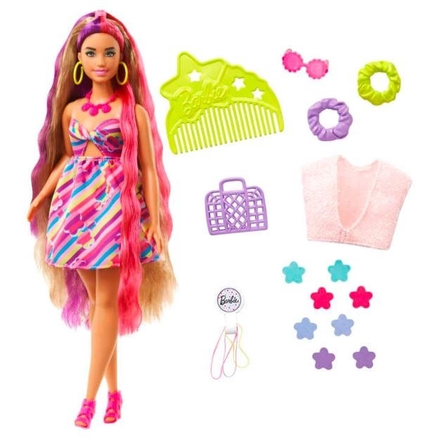 Panenka Barbie Totally Hair Flowers