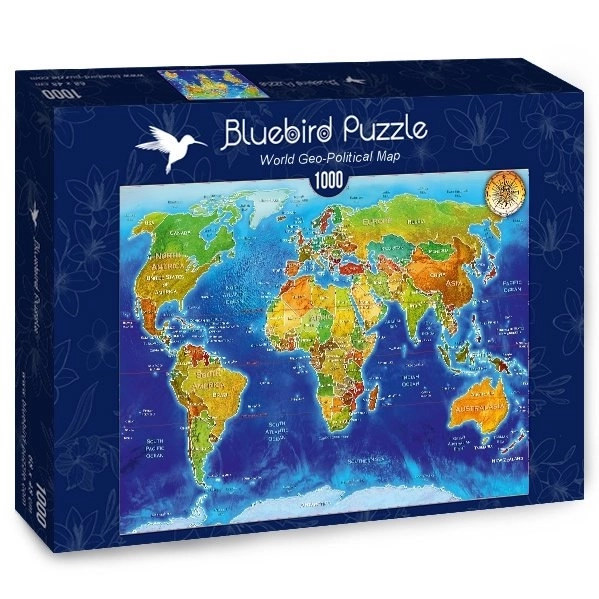 Bluebird puzzle geopolitická mapa světa 1000 dílků