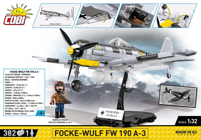 Stavebnice Historická Kolekce WWII Focke-Wulf FW 190 A-3 382 kostek