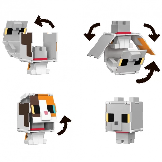 Figurka Minecraft s transformací 2 v 1, Tricolor Cat