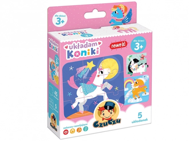 Puzzle Układám Koníky