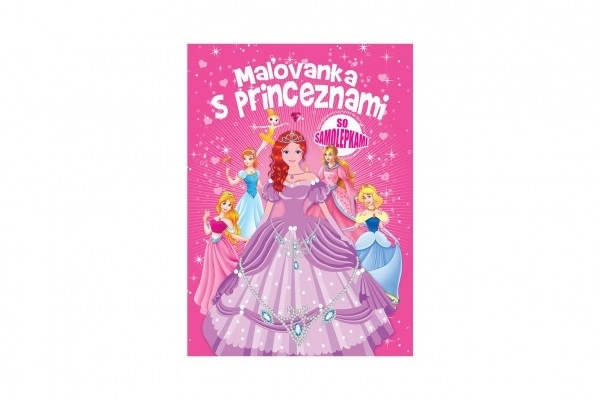 Maľovanka s princeznami so samolepkami SK verzia 21x29cm