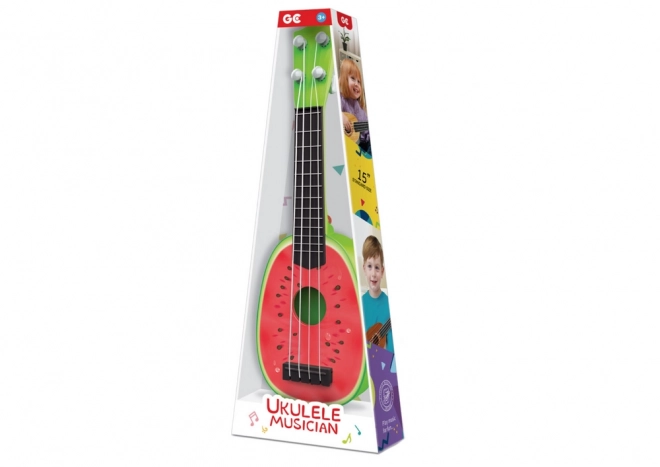 Ukulele pro děti Mini kytara 4 struny Ovoce Meloun 15"