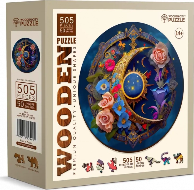 WOODEN CITY Dřevěné puzzle Květinový Měsíc 505 dílků EKO