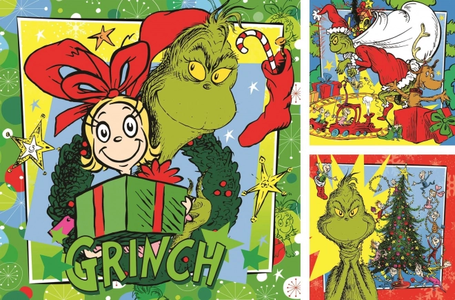 RAVENSBURGER Puzzle Grinch 3x49 dílků