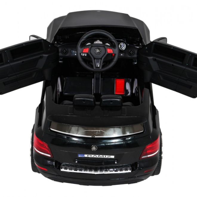 Dětské autíčko City Rider černé + Dálkové ovládání + Nastavení volantu + Pomalý start + MP3 USB + LED dioda