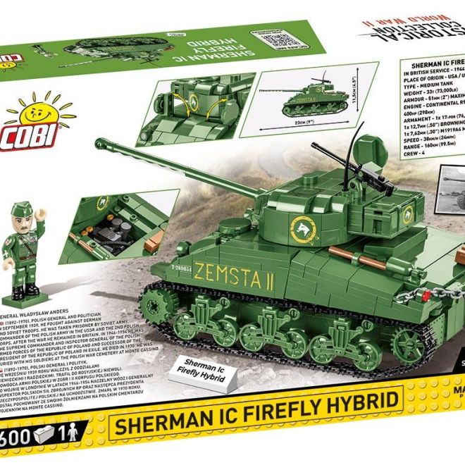COBI 2276 II WW Sherman Ic Firefly Hybrid, 1:35, 608 k, 1 f
