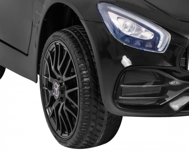 Mercedes Benz GT baterie pro děti černá + dálkové ovládání + pomalý start + MP3 LED