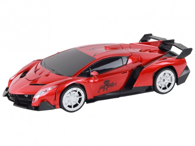 Robotické auto transformace R/C 1:10 Červené ovládání gesty