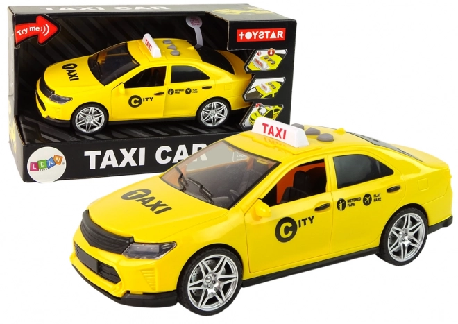 Auto Taxi Vehicle 1:14 Světla Zvuky Žlutá