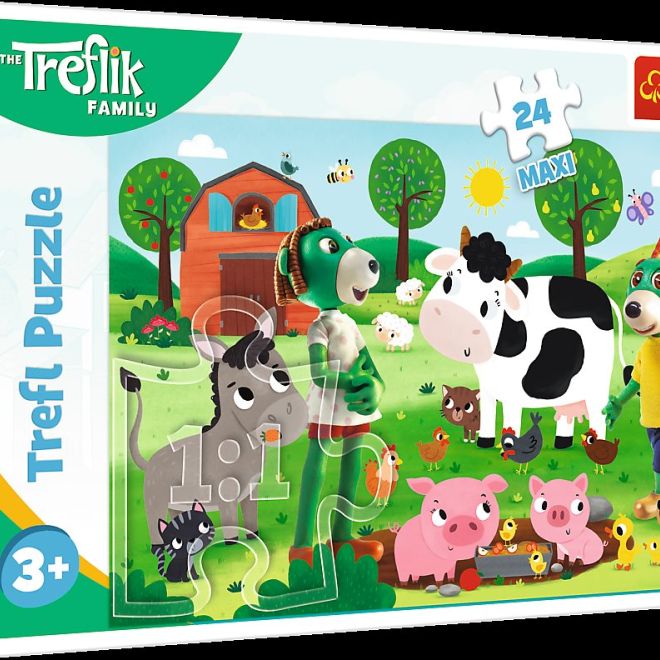 Puzzle Treflíci na farmě MAXI 24 dílků