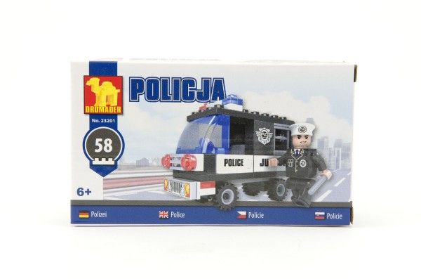Stavebnice Dromader - policejní auto 58 ks