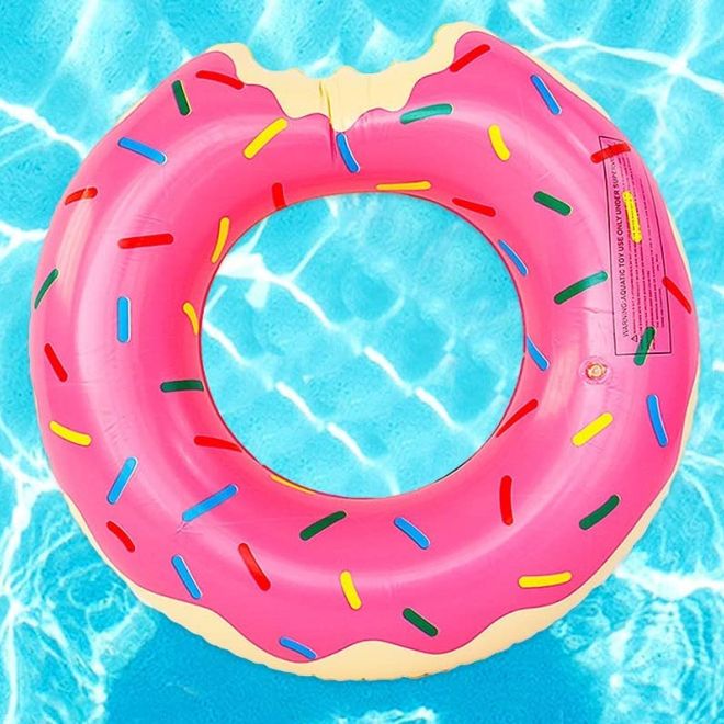 Nafukovací donut – 80 cm růžový