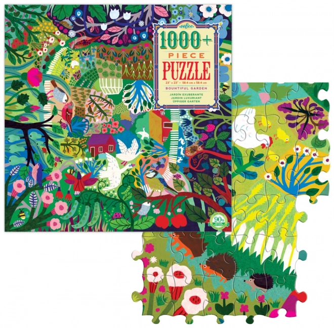 EEBOO Čtvercové puzzle Nádherná zahrada 1000 dílků