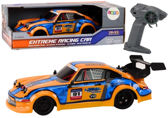 RC auto na dálkové ovládání 1:16 gumová driftovací kola oranžová