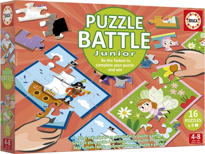 EDUCA Puzzle bitva Fantazie 16x9 dílků