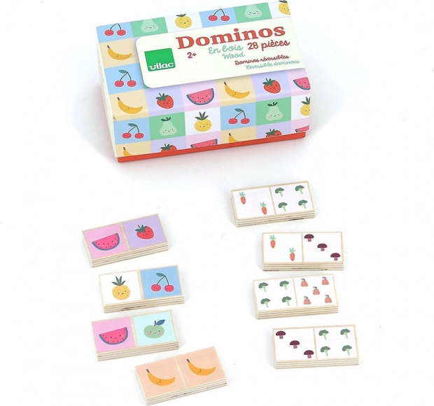 Dřevěné domino Ovoce a Zelenina Sarah Betz