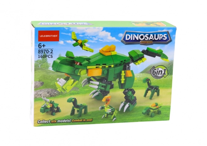 Stavební kostky dinosaurů 6v1 Dinosaur DIY Set 160 dílků.