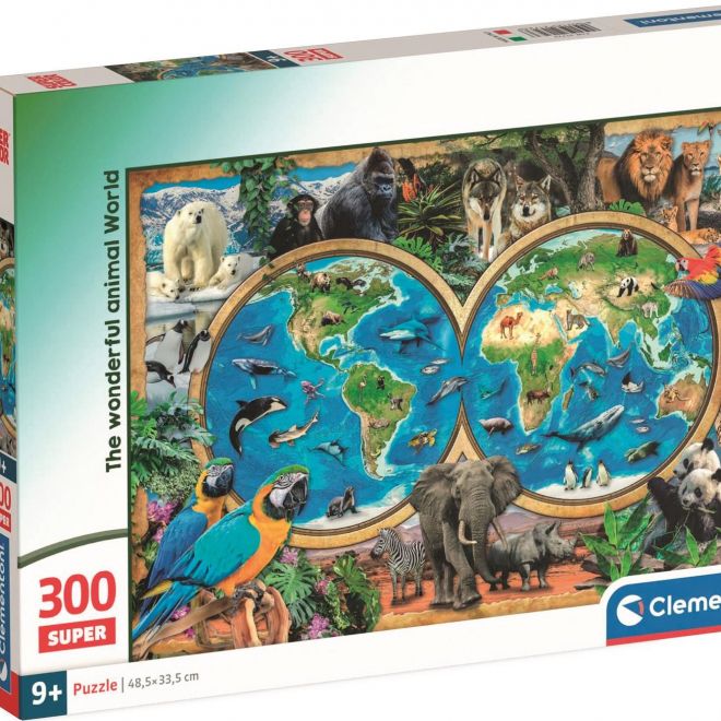 CLEMENTONI Puzzle Úžasný svět zvířat 300 dílků