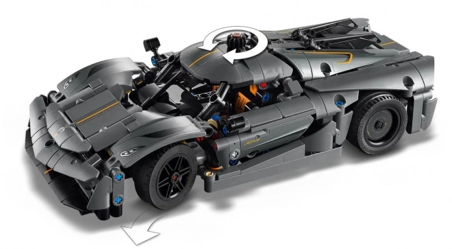 LEGO Technic 42173 Šedé hyperauto Koenigsegg Jesko Absolut