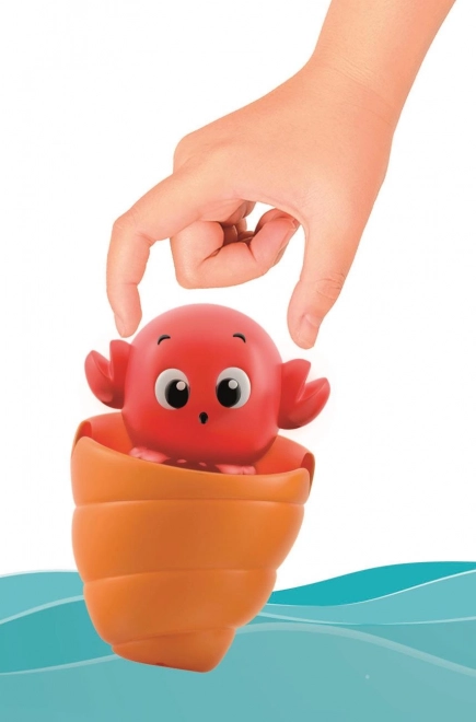 CLEMENTONI BABY Peekaboo Vodní kamarádi: Vykukující krab