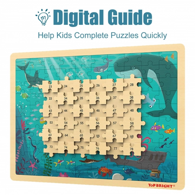 TOP BRIGHT Dřevěné puzzle Na mořském dně 100 dílků