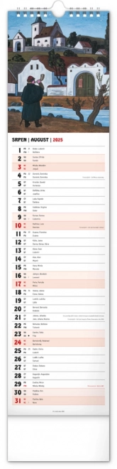 Nástěnný kalendář Josef Lada 2025, 12 × 48 cm