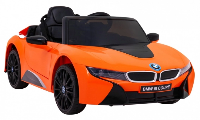 BMW I8 Lift Battery Car Orange + Dálkové ovládání + Pomalý start + 3-Pkt pásy + MP3 USB + LED dioda