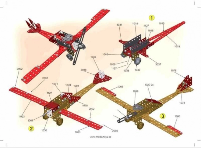 Merkur Red Baron, 680 dílů, 40 modelů