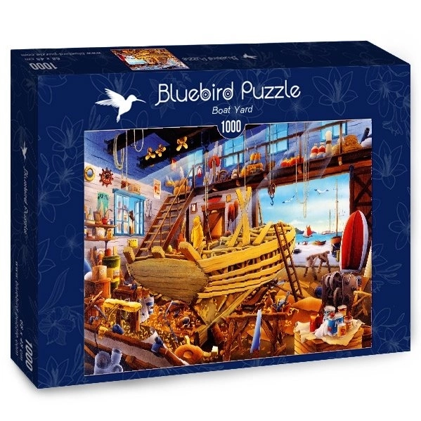 Puzzle modré loděnice 1000 dílků