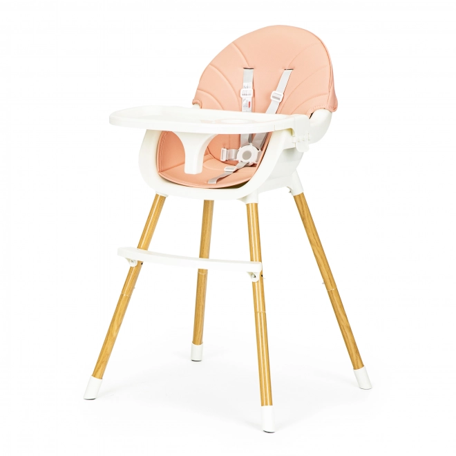 Ecotoys Jídelní židlička 2v1 Růžová