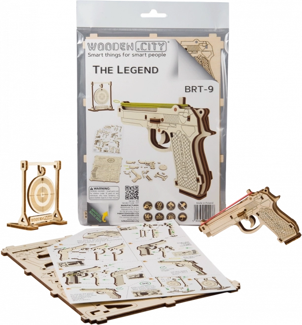 Dřevěné 3D puzzle pistole Legend BRT-9