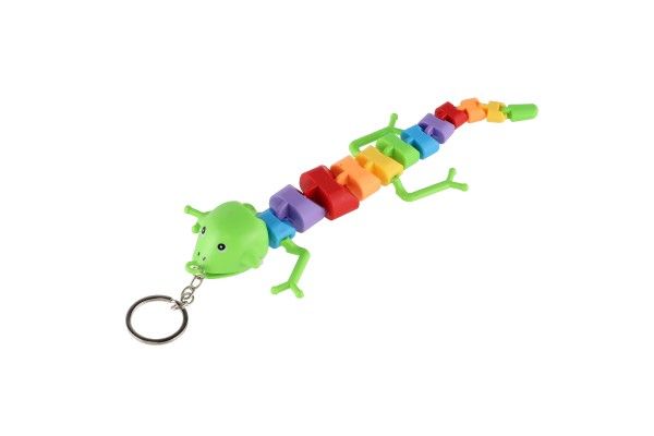 Přívěšek ještěrka/had/chameleon plast 28cm na baterie se světlem mix barev